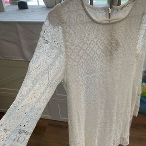 Liberty Love White Lace Long Sleeve Dress